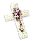 Small Cross Pink & White